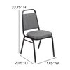 Flash Furniture Gray Fabric Banquet Chair with Silver Vein Frame FD-BHF-1-SILVERVEIN-BCG-GG